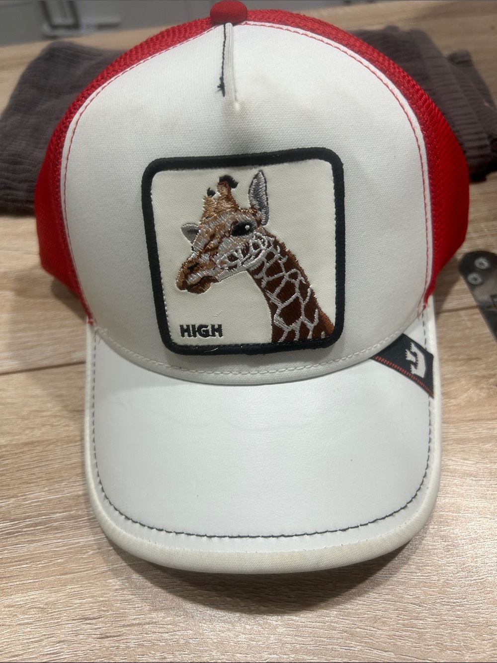 Goorin bros giraffe trucker hat great used condition.